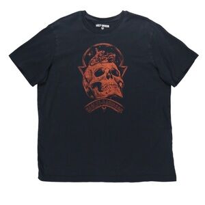 Harley Davidson Skull Space Graphic T-Shirt Black XL Men's Motorcycle Tee